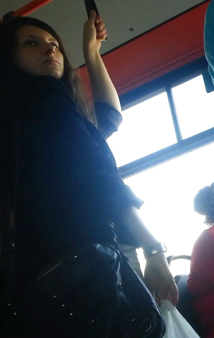 25P Spy sexy teens in bus and tram romanian