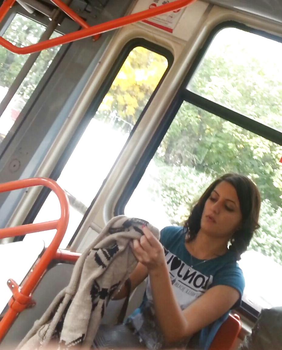 25P Spy sexy teens in bus and tram romanian