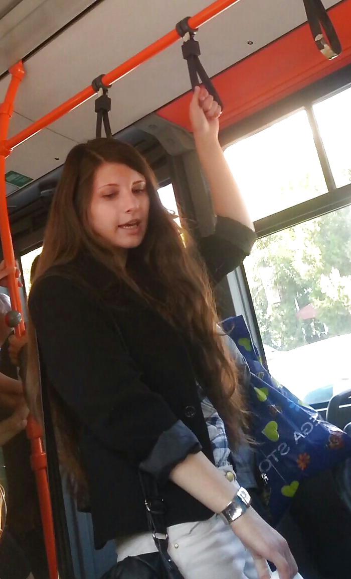 25P Spy sexy teens in bus and tram romanian