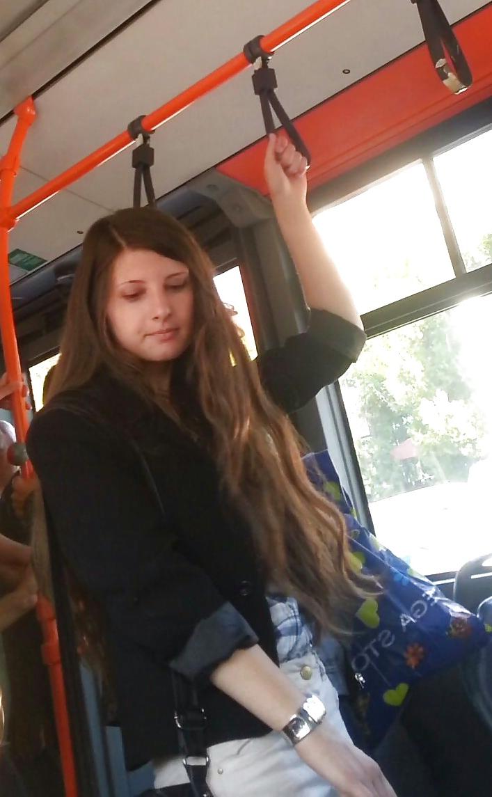 25P Spy sexy teens in bus and tram romanian