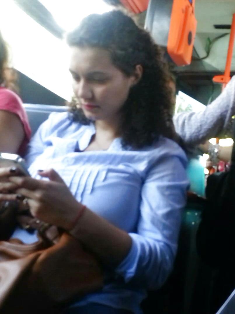 25P Spy sexy teens in bus and tram romanian