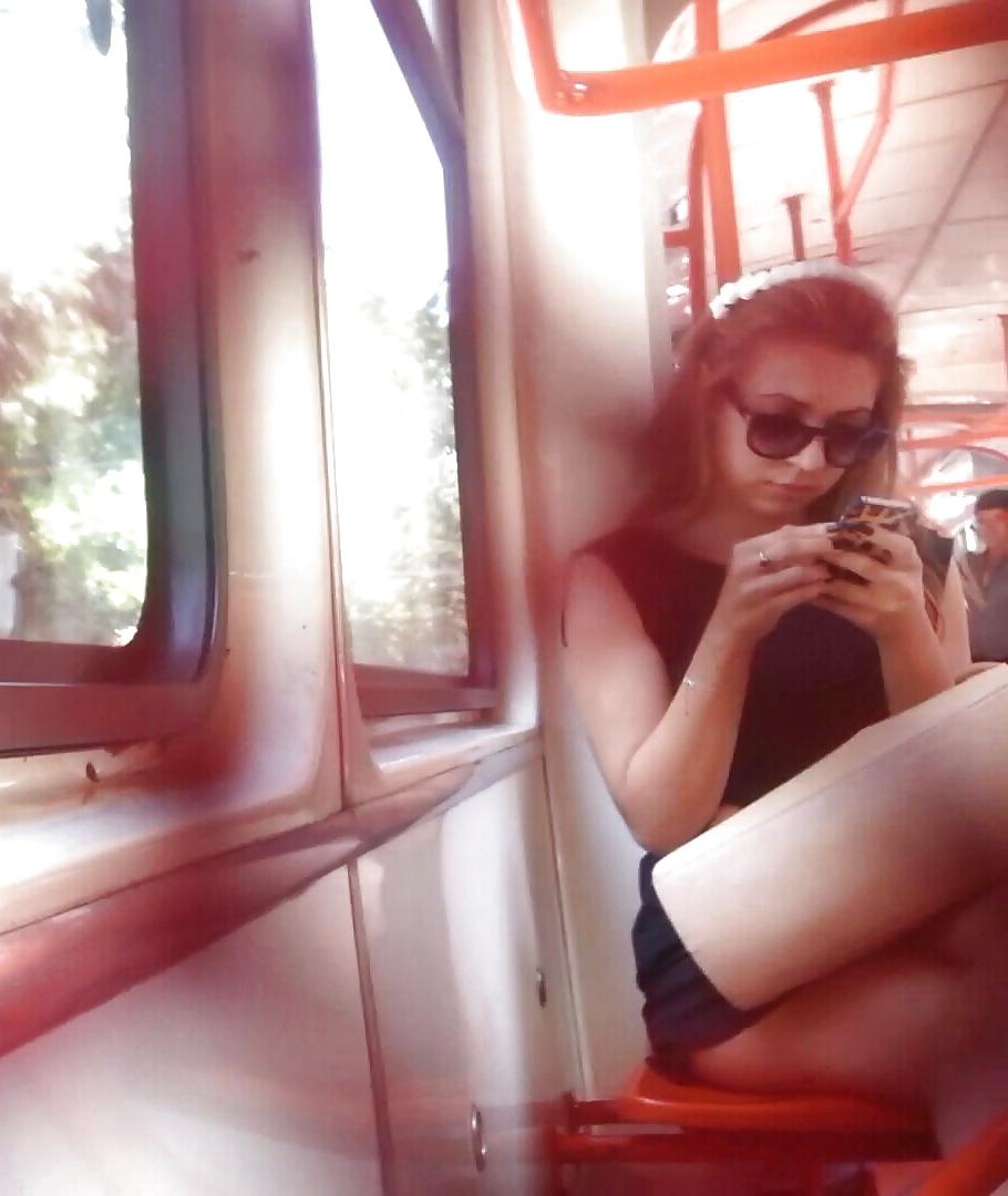 17P Spy old + young in bus and tram romanian