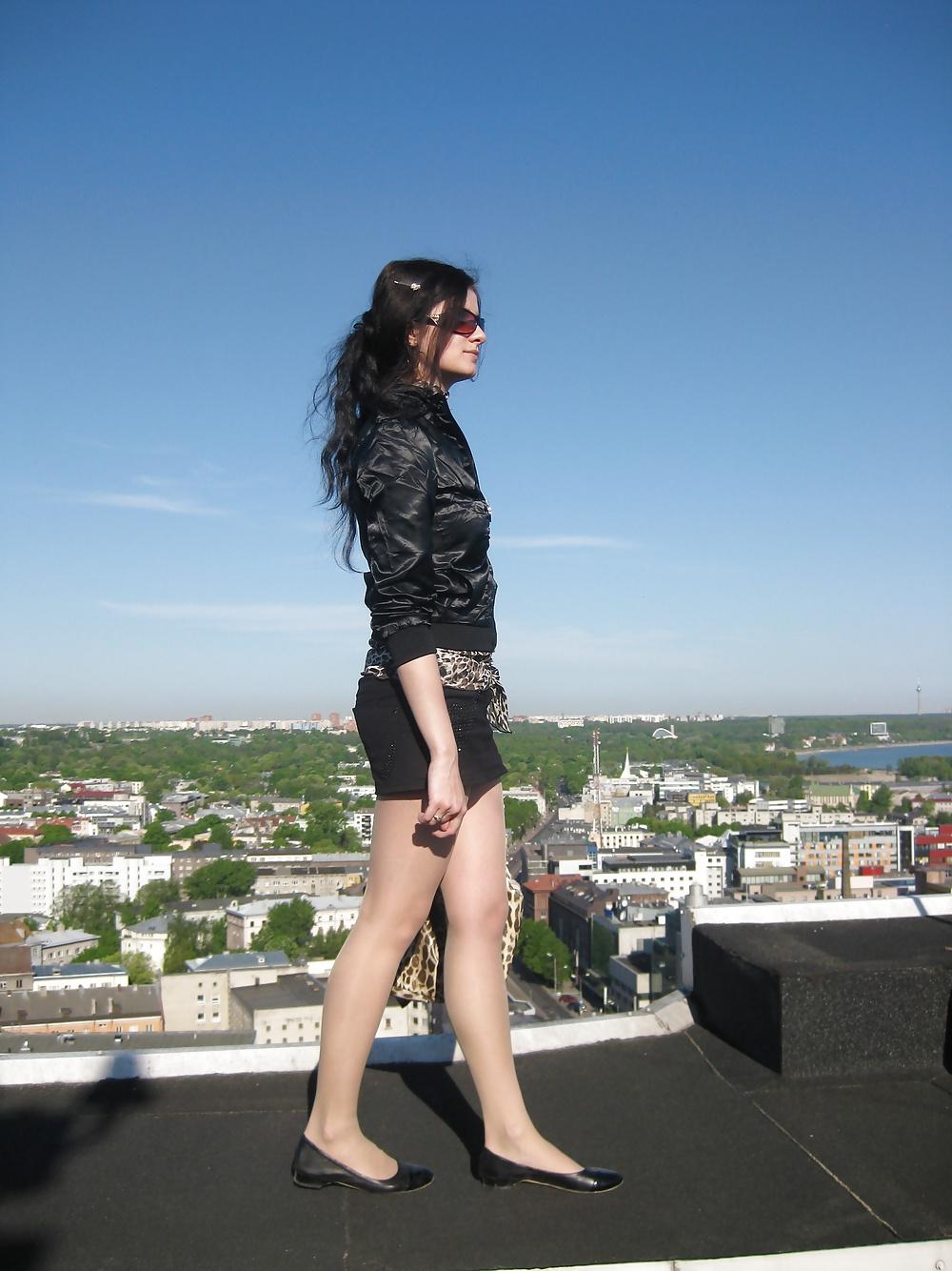 25P Nylon upskirt - STREET VIEW 9