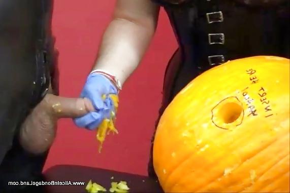 10P Halloween Pumpkin Fucking Sissy Humiliation FemDom Threesome