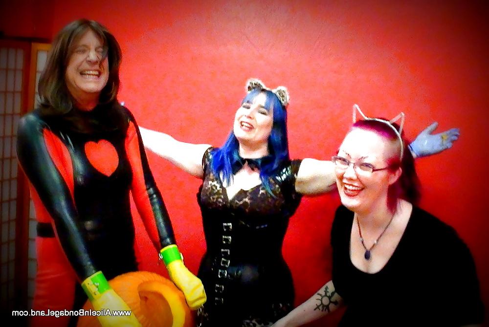 10P Halloween Pumpkin Fucking Sissy Humiliation FemDom Threesome