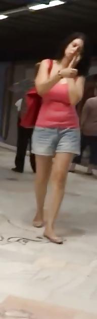 25P Spy old + young in subway and bus romanian