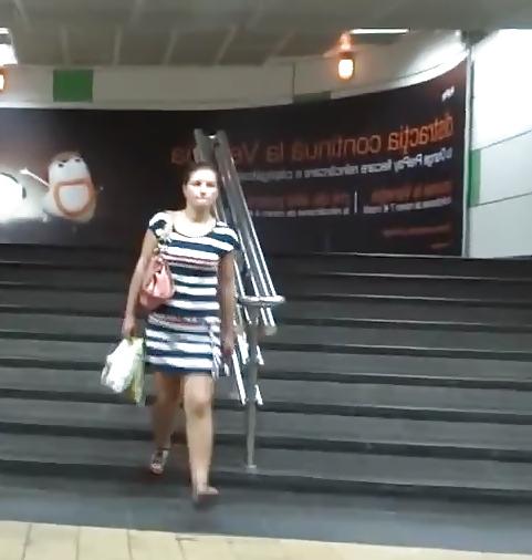 25P Spy old + young in subway and bus romanian