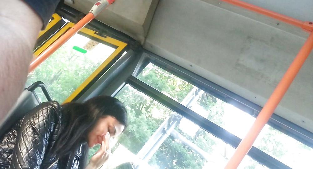 25P Spy old + young in subway and bus romanian