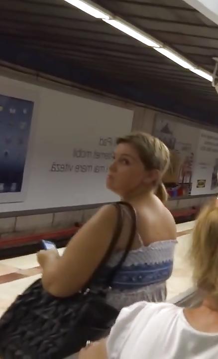 25P Spy old + young in subway and bus romanian