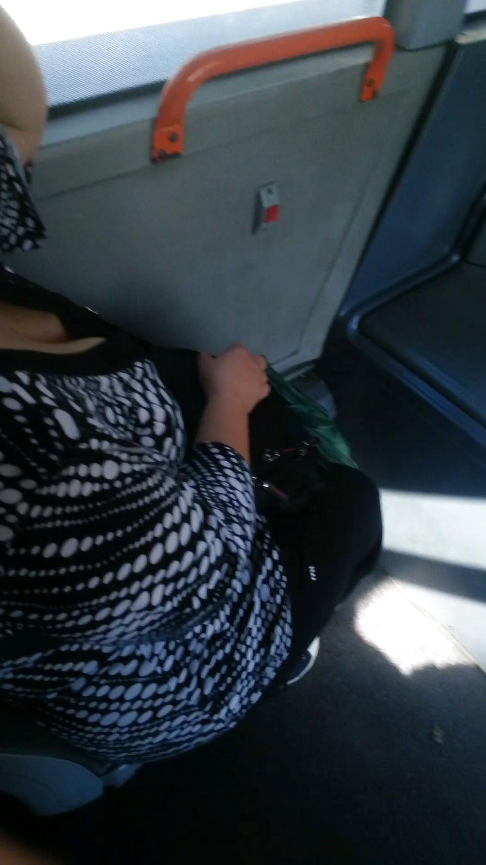 24P Spy old + young sexy bust in bus romanian