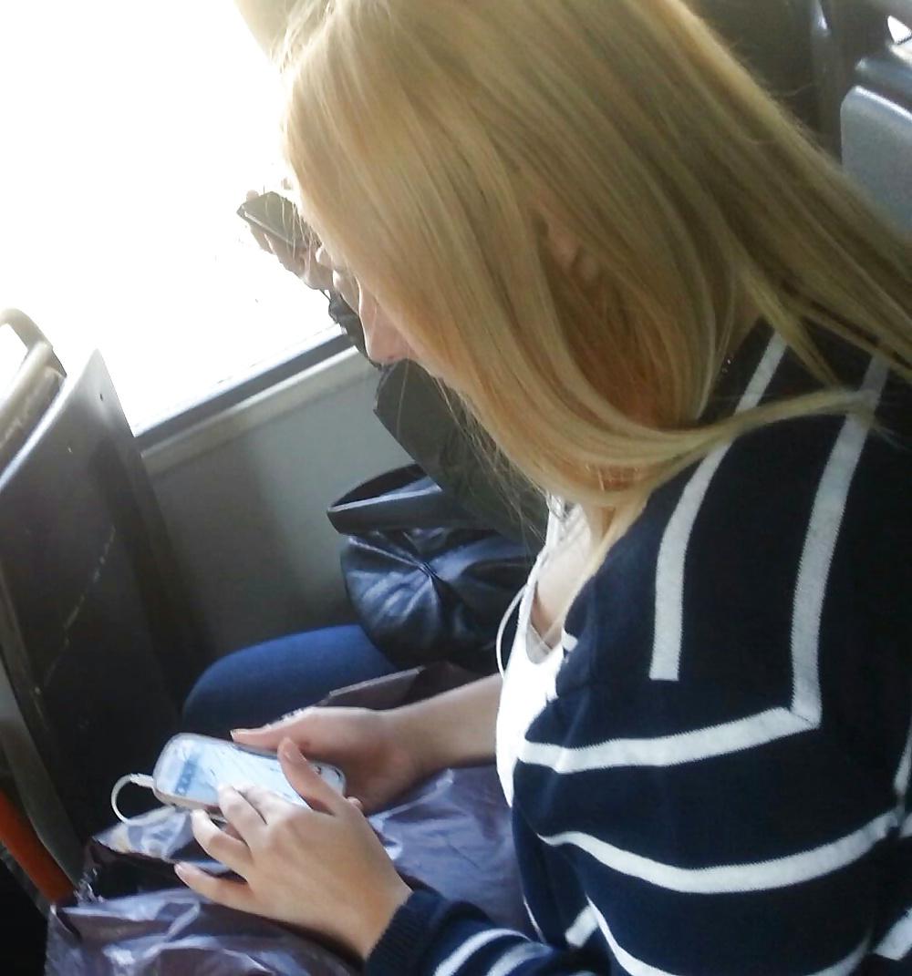24P Spy old + young sexy bust in bus romanian