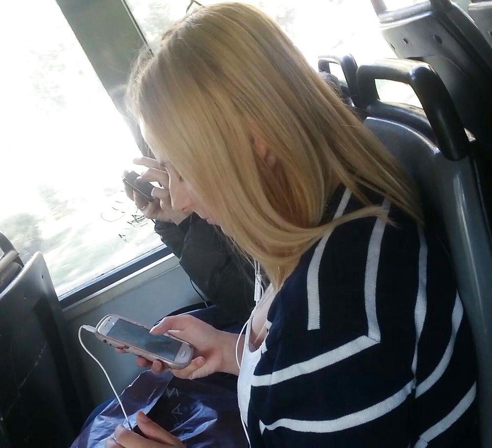 24P Spy old + young sexy bust in bus romanian