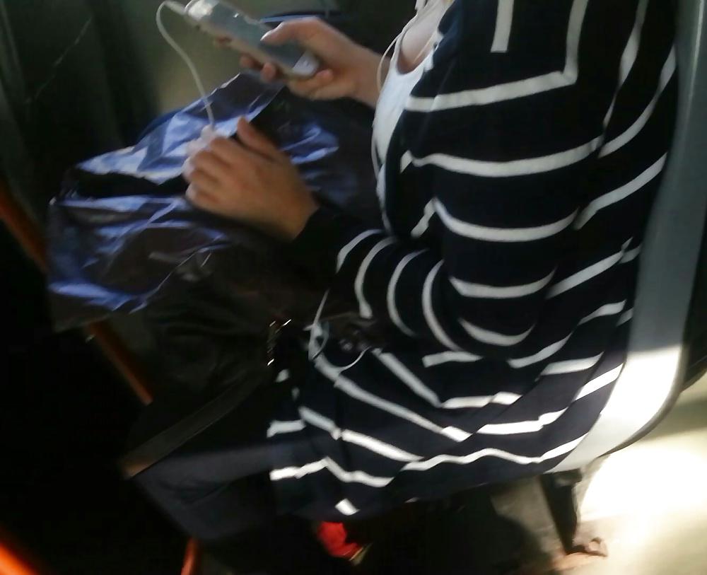 24P Spy old + young sexy bust in bus romanian