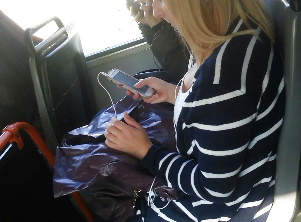 24P Spy old + young sexy bust in bus romanian