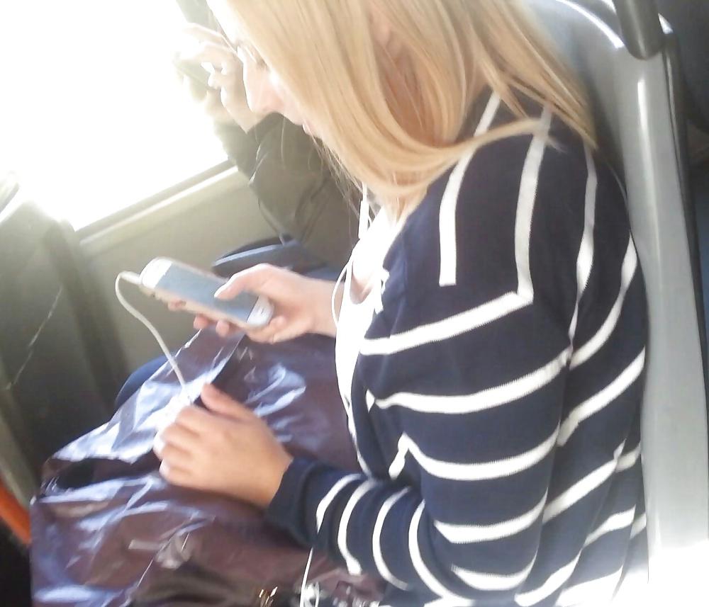 24P Spy old + young sexy bust in bus romanian