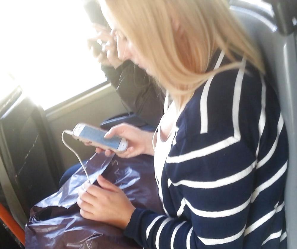 24P Spy old + young sexy bust in bus romanian