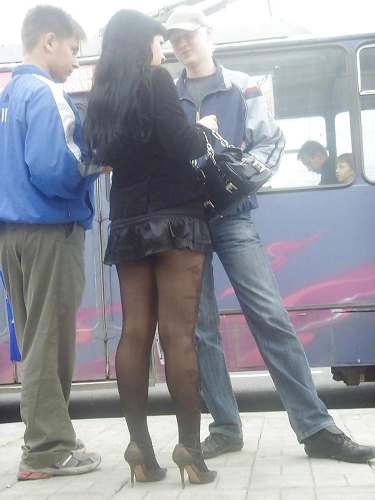 25P Nylon upskirt - STREET VIEW 8