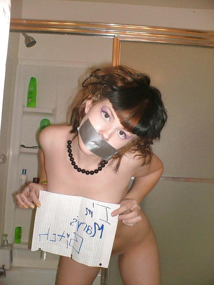 25P Sluts with signs and body writing