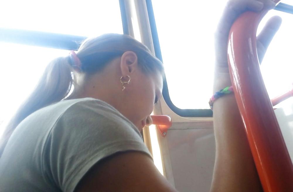 25P Spy sexy old + young ass and face in bus romanian