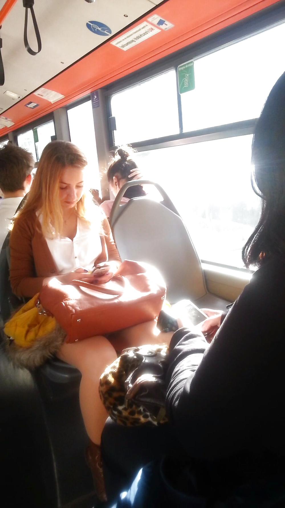 8P Spy sexy teens in bus and street romanian