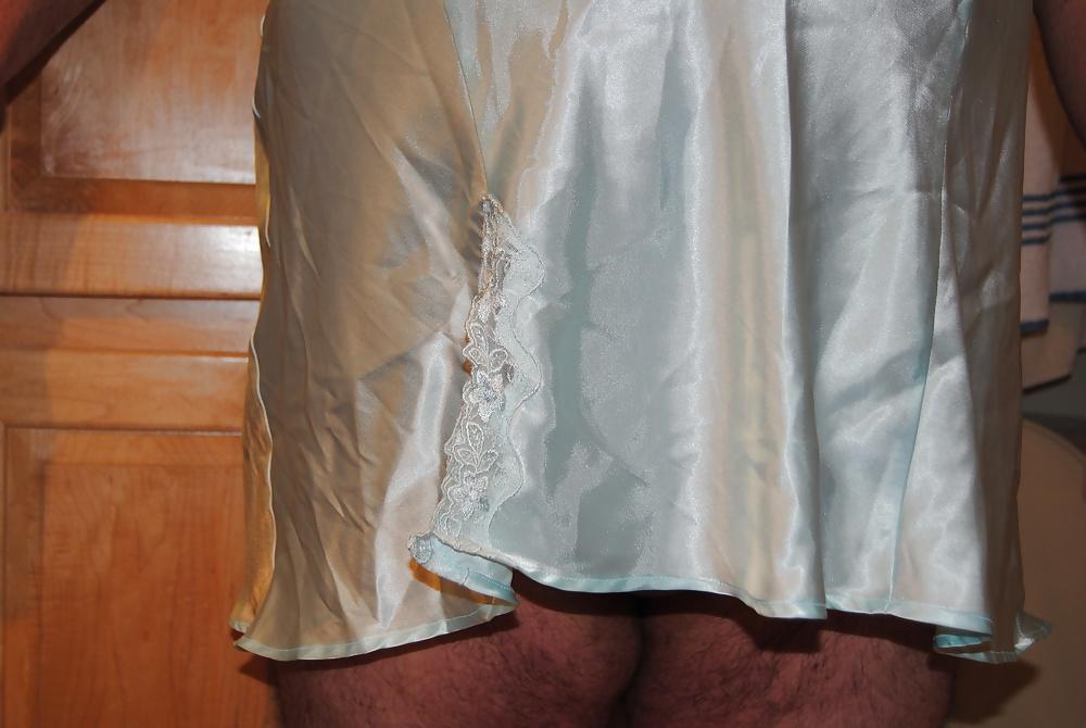 14P Blue Satin Nightie