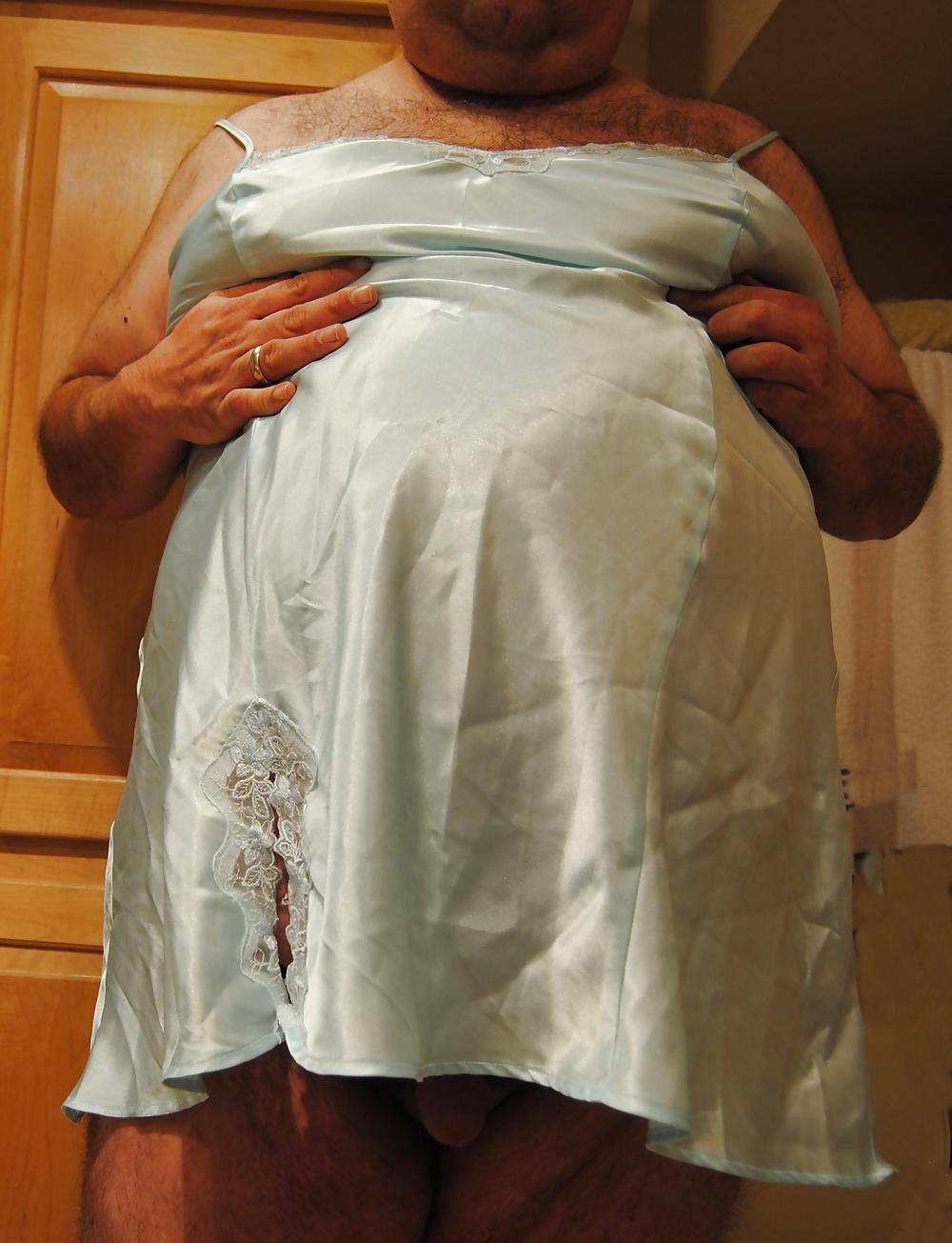 14P Blue Satin Nightie