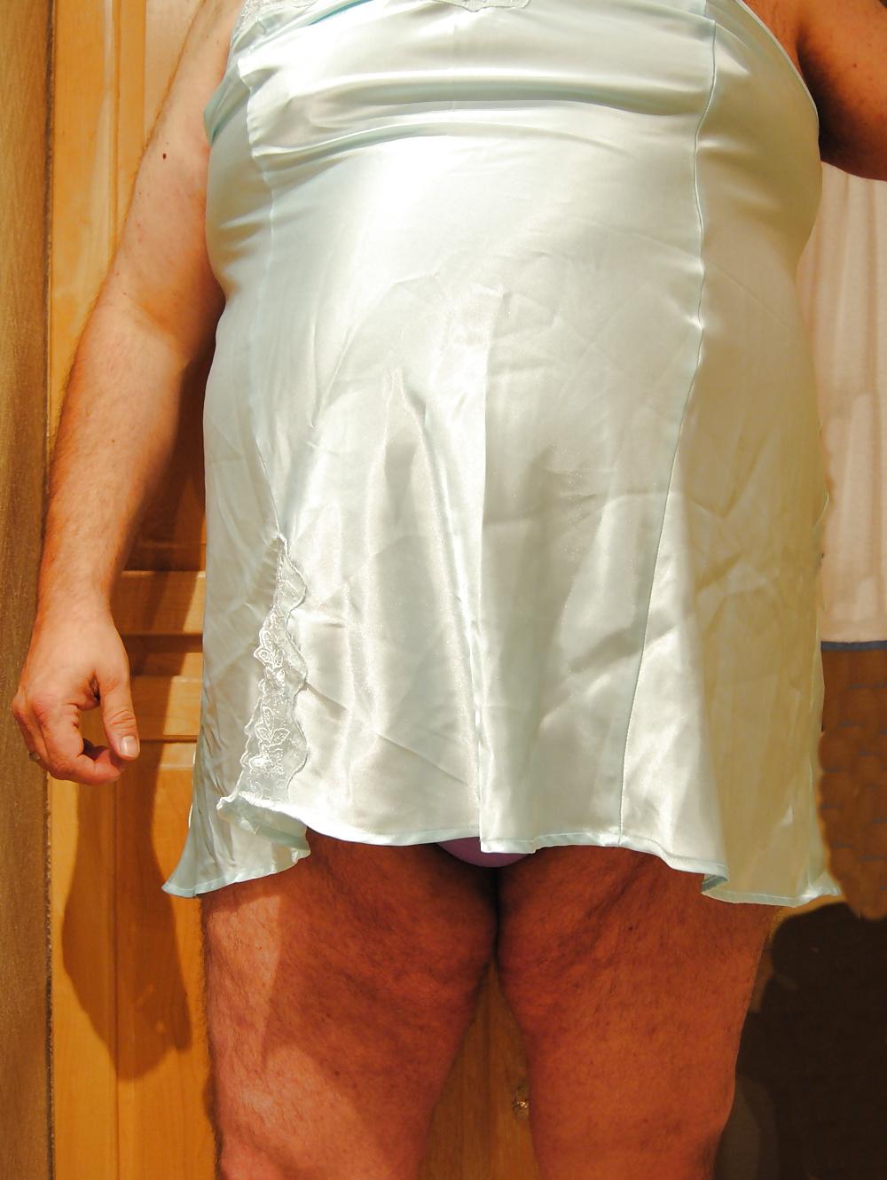 14P Blue Satin Nightie