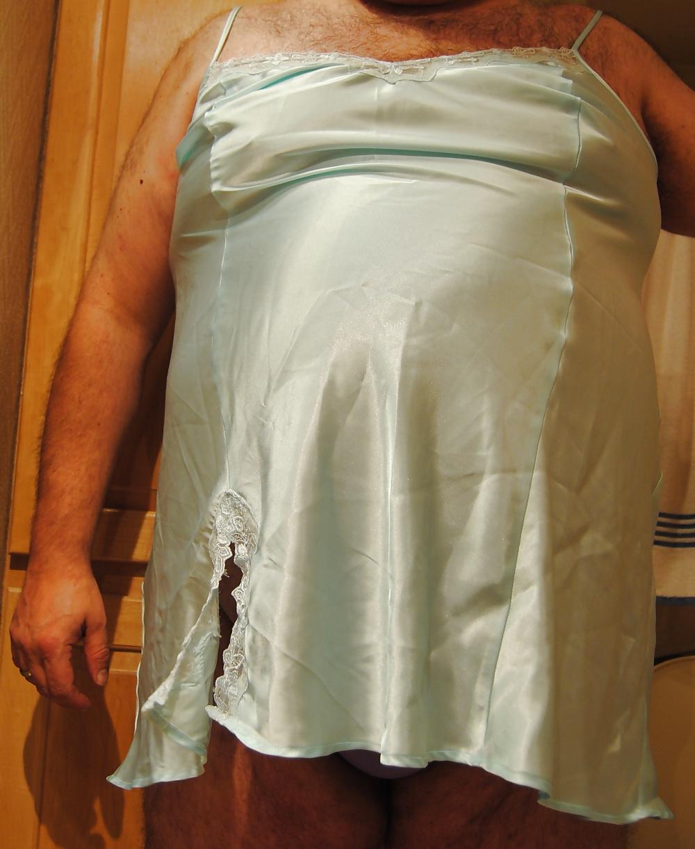 14P Blue Satin Nightie