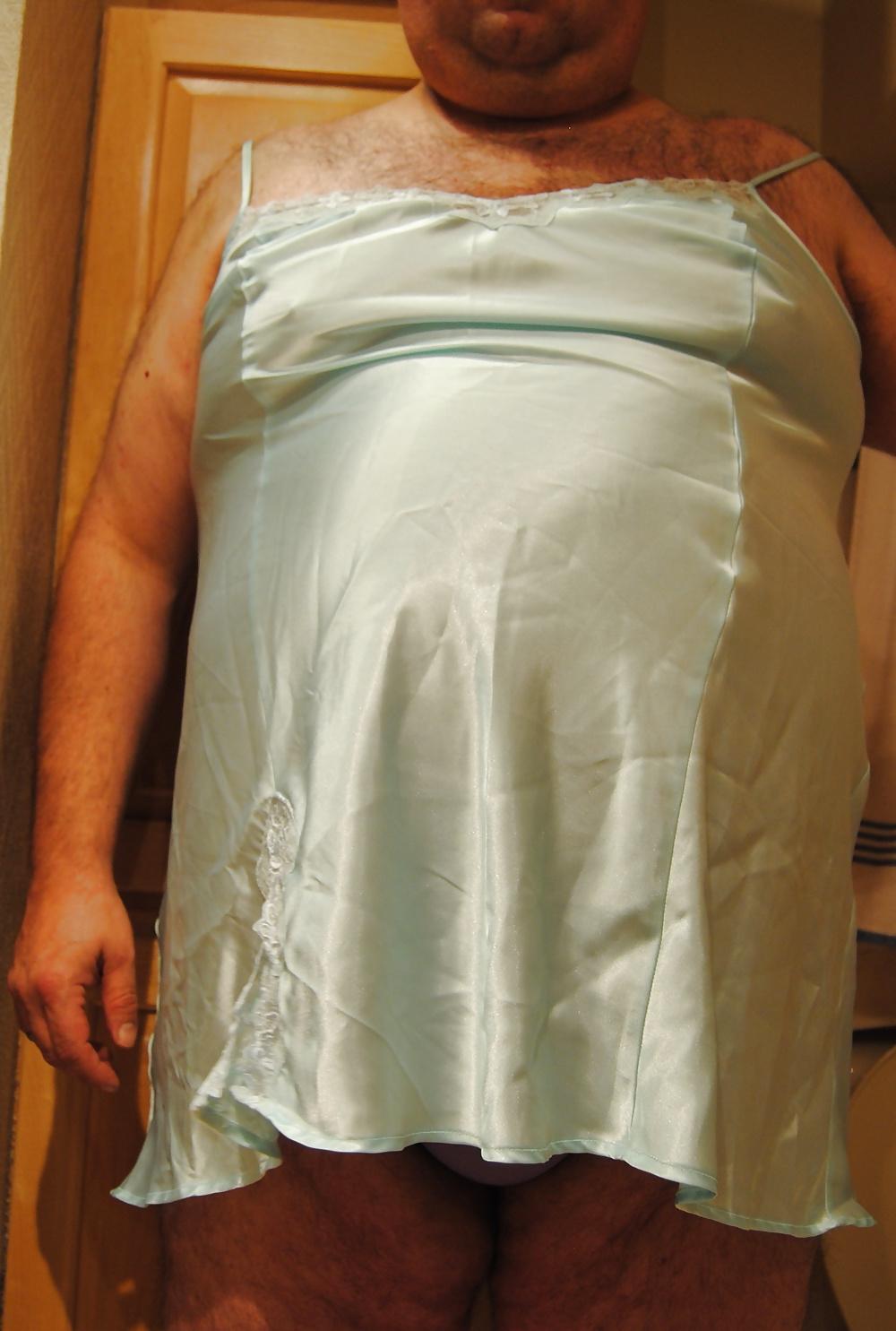 14P Blue Satin Nightie