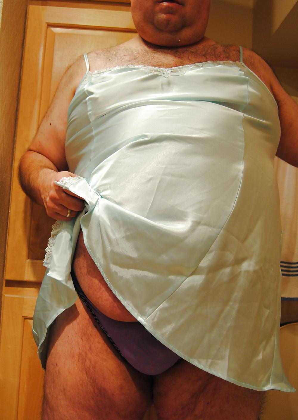 14P Blue Satin Nightie