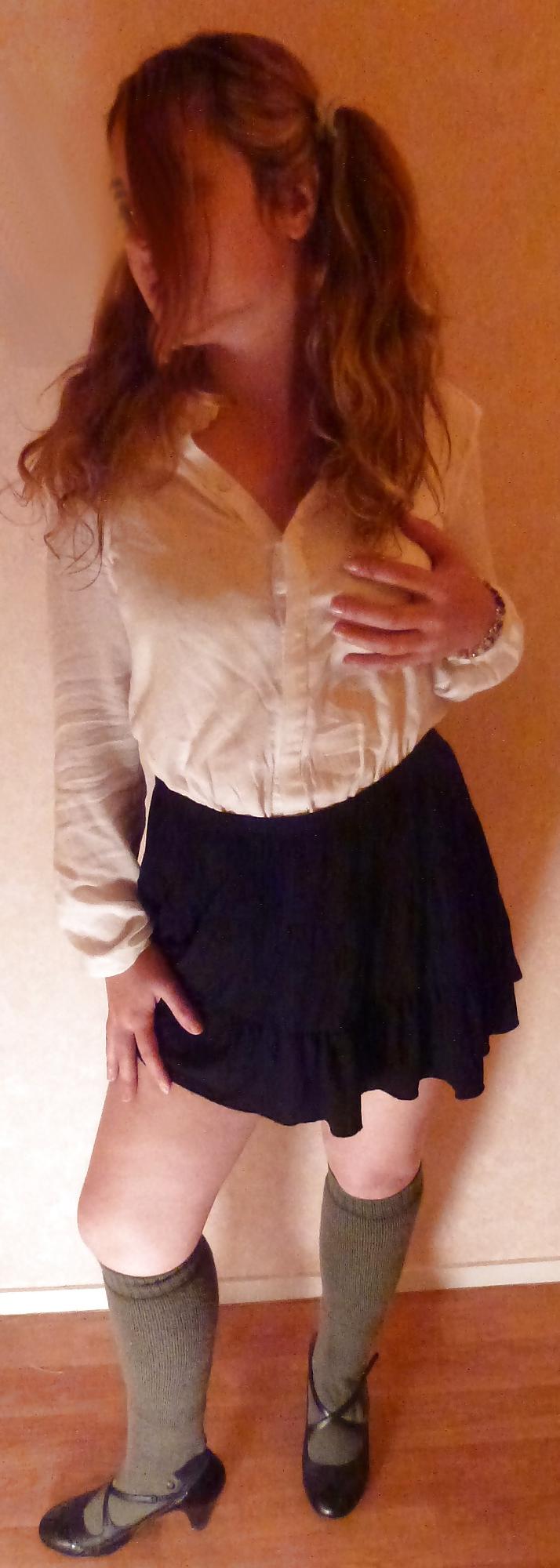 7P School-girl trip-tease 