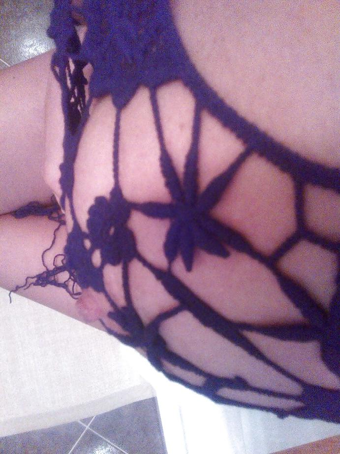 18P Big tits in a fishnet!