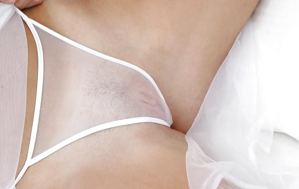 15P Sexy Coed Jewel in Her White Transparent Panties