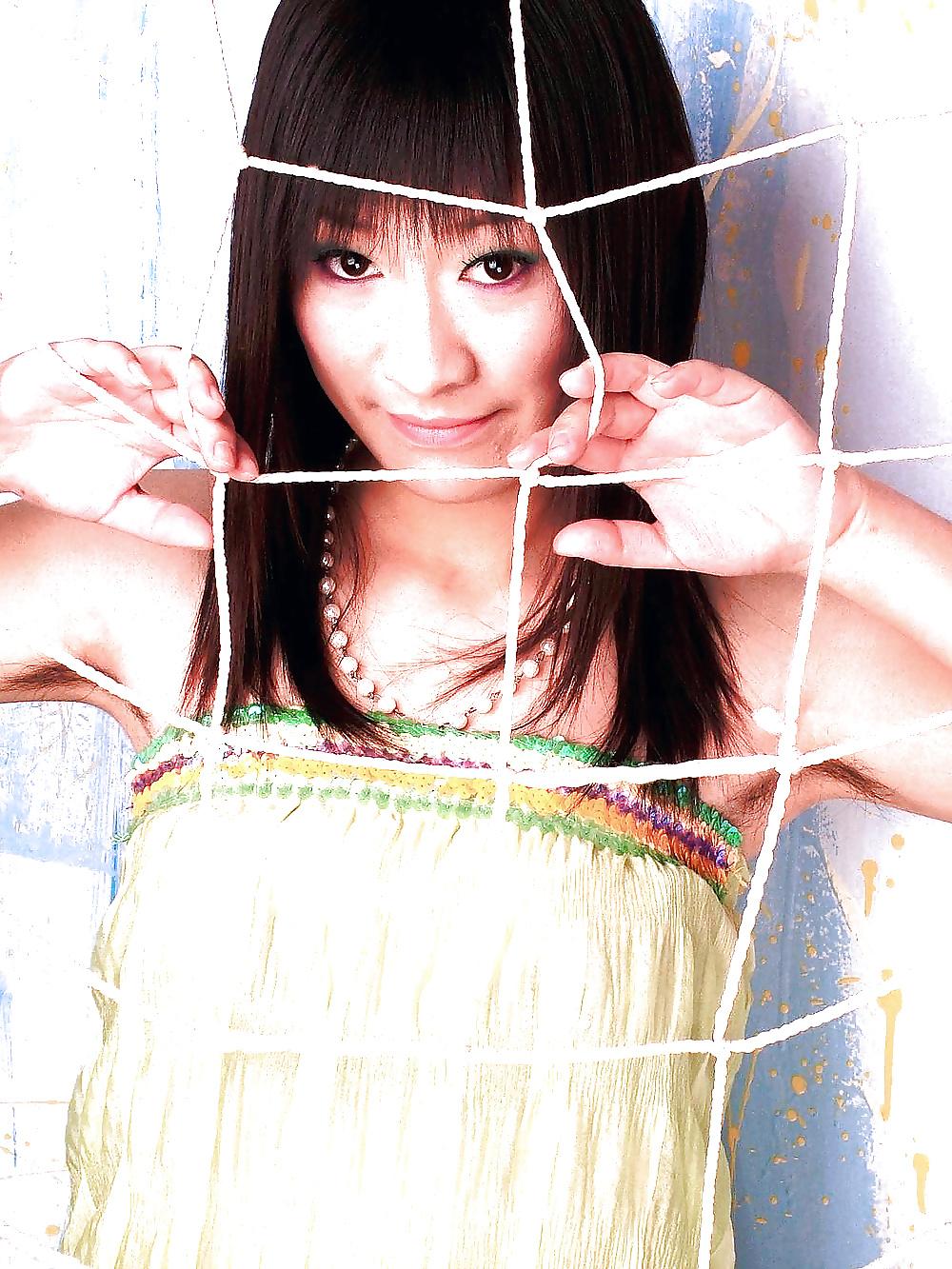 23P Asians girls showing hairy armpits