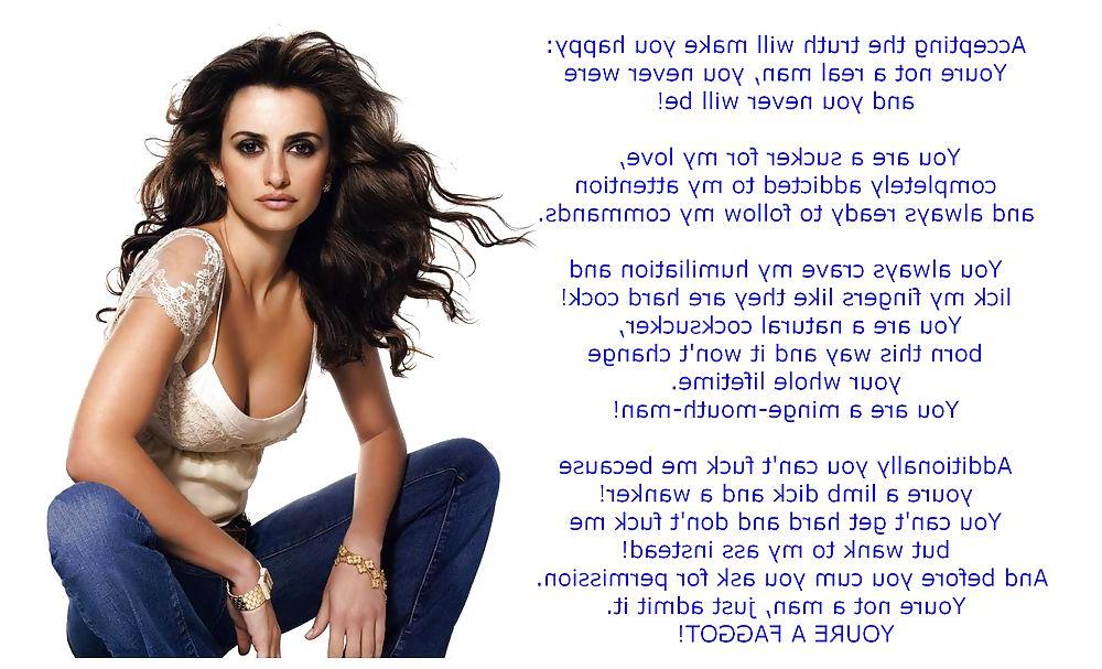 25P Femdom Humiliation Captions Celeb (eng+ger) for Sissy Faggot