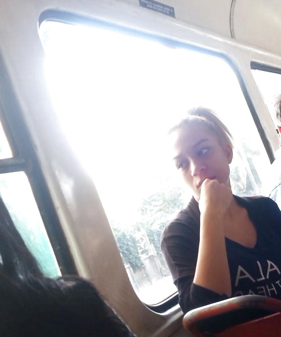 20P Spy sexy teens in bus romanian