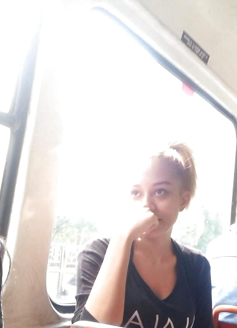 20P Spy sexy teens in bus romanian