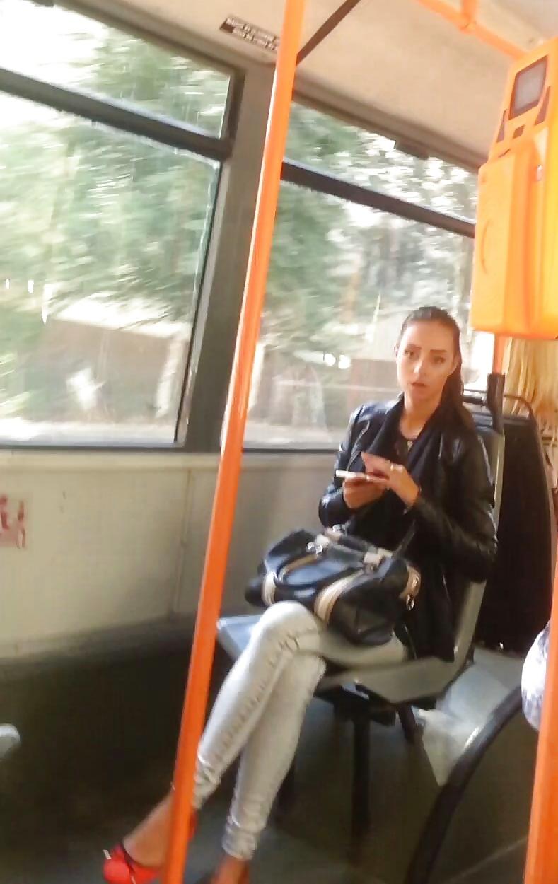 19P Spy sexy teens in bus romanian