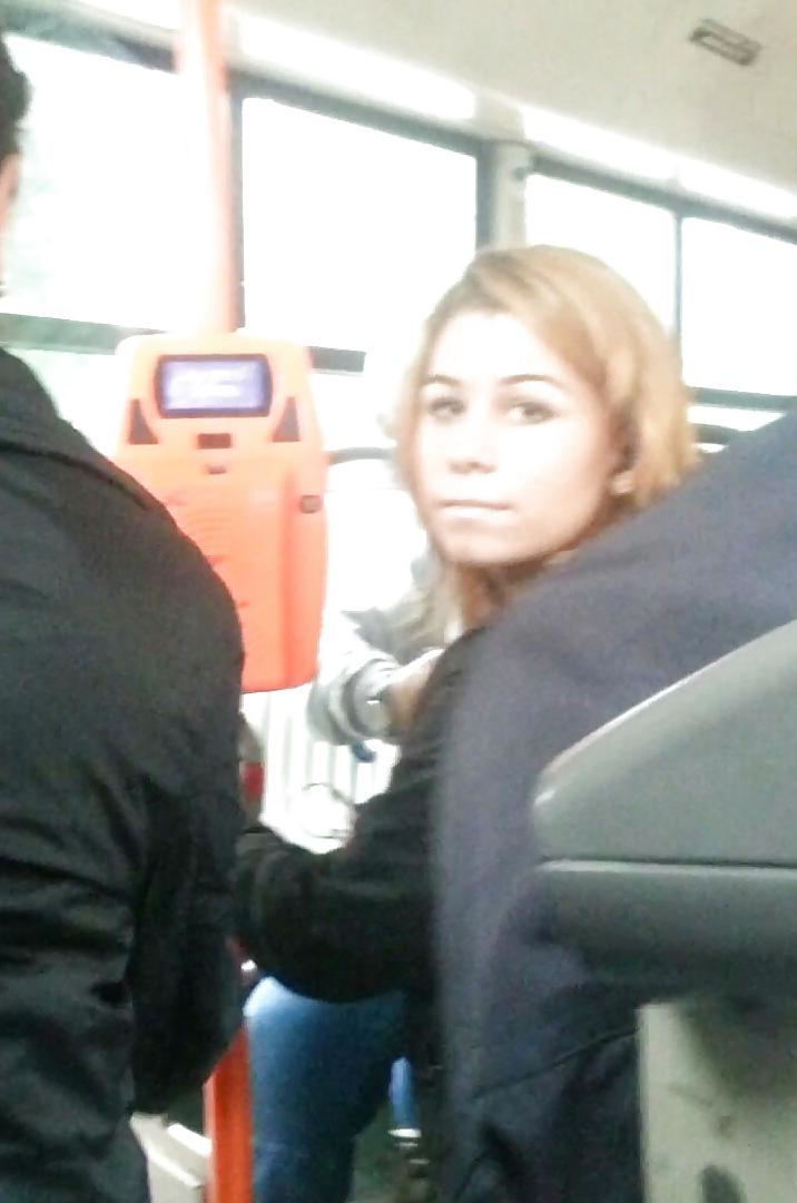 19P Spy sexy teens in bus romanian