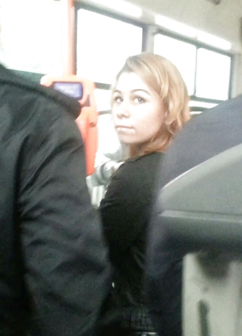 19P Spy sexy teens in bus romanian