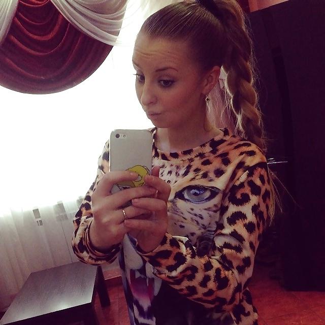 25P Russian stupid whore. stupid blonde