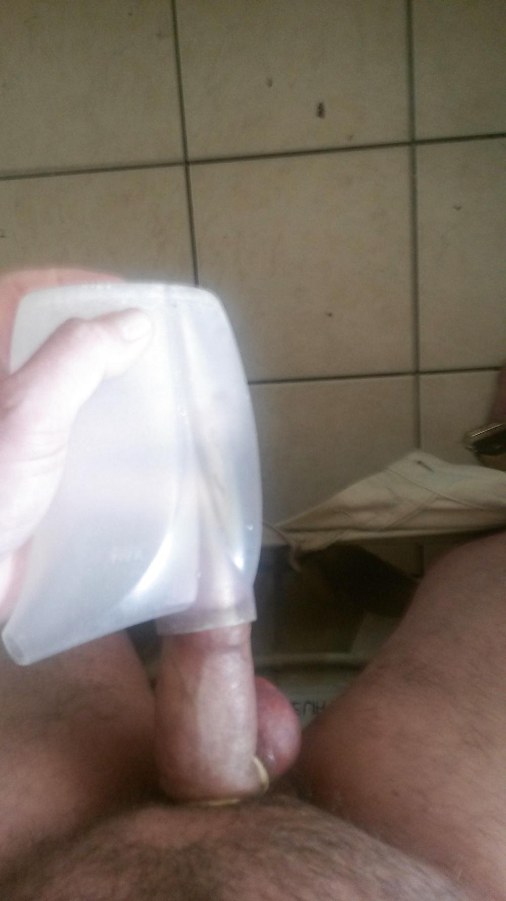 17P Wanking and playing with my cock spunking into this