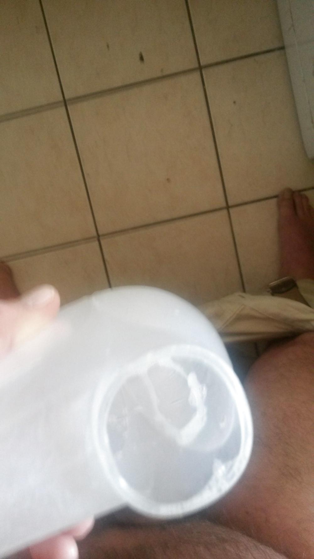 17P Wanking and playing with my cock spunking into this