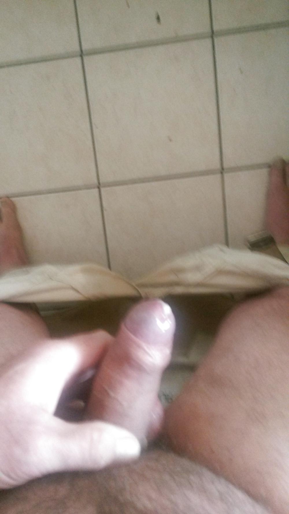 17P Wanking and playing with my cock spunking into this