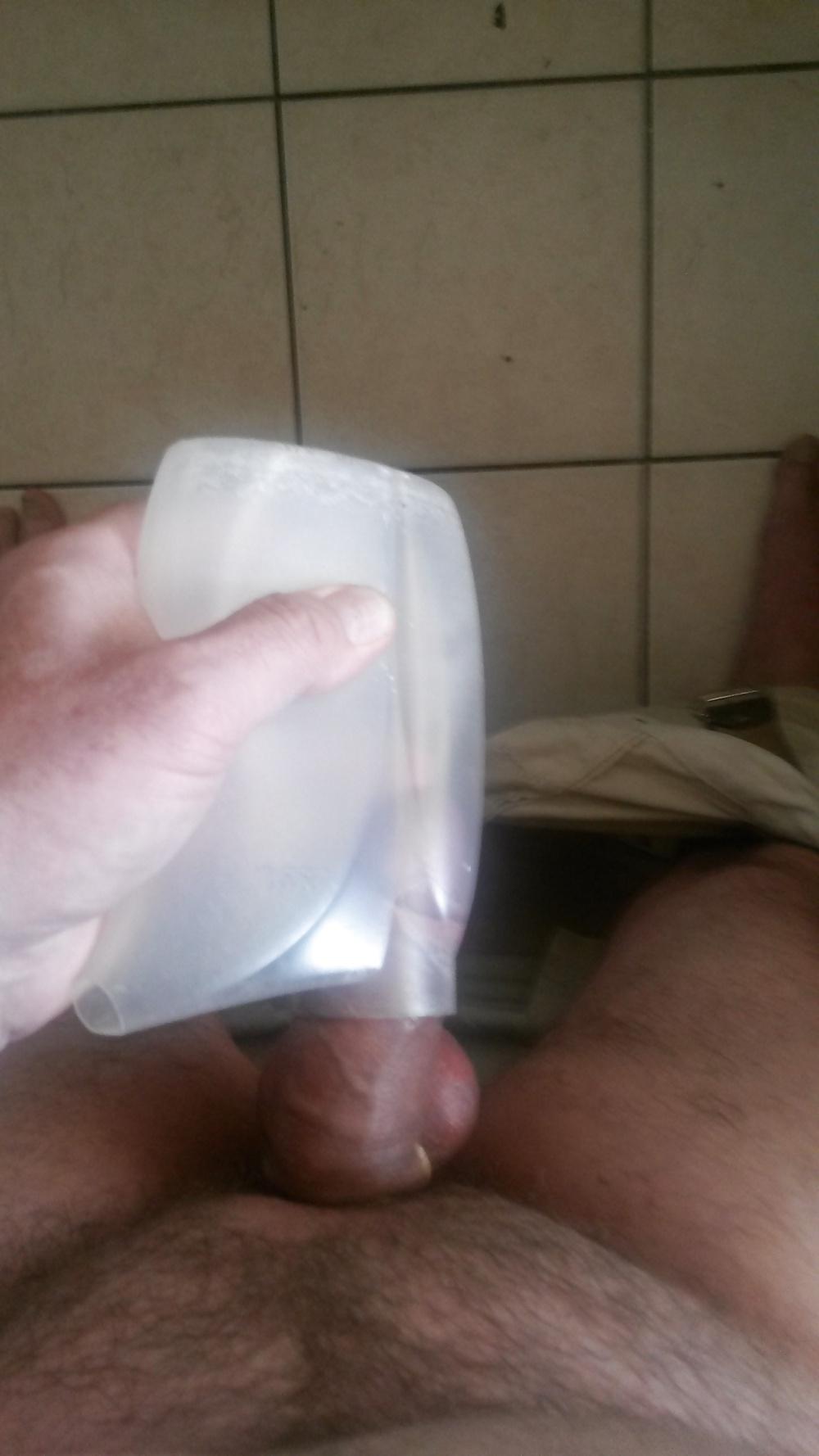 17P Wanking and playing with my cock spunking into this