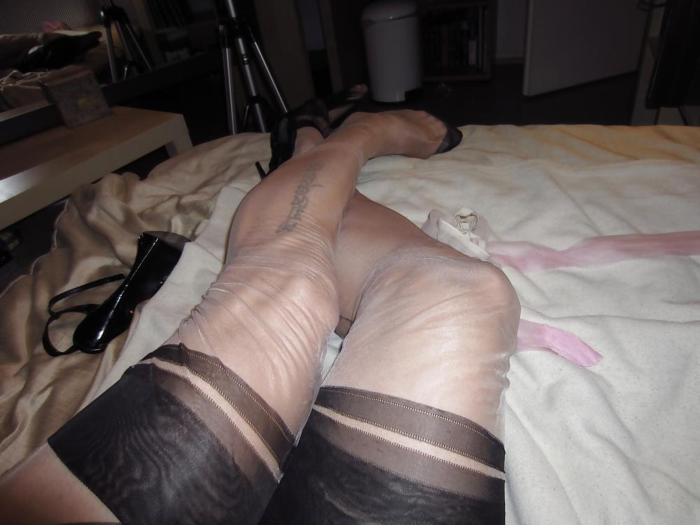23P Dawn Eleganti FF Nylons & Pink Nylon Panties Tease