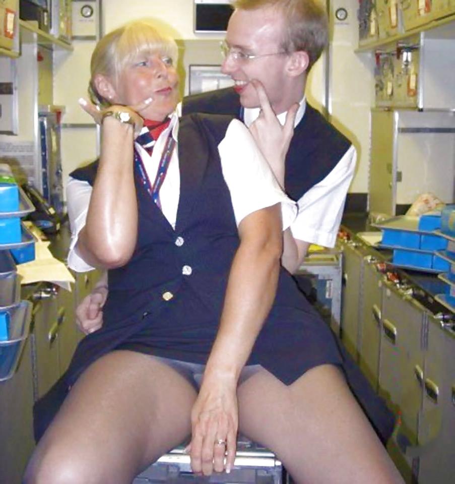 25P Stewardess and Airhostess in Nylons
