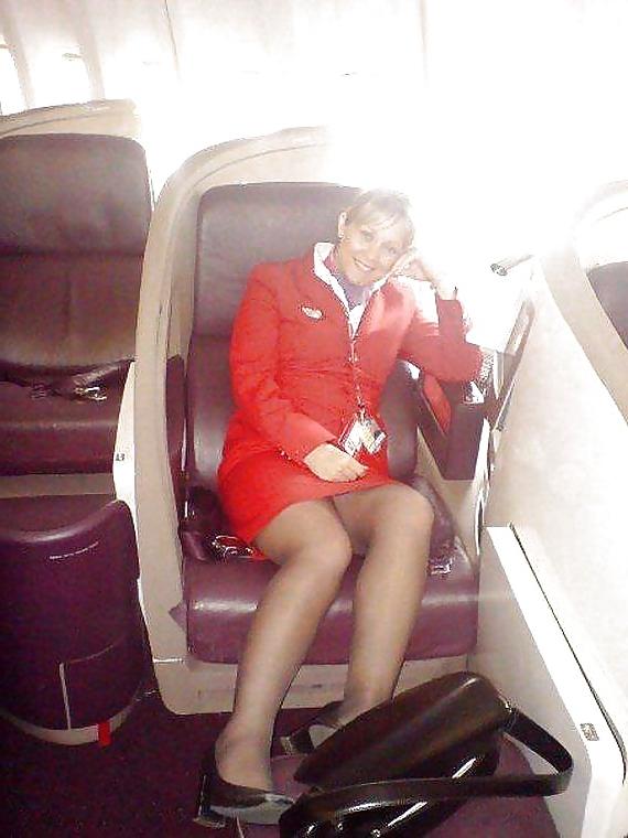 25P Stewardess and Airhostess in Nylons