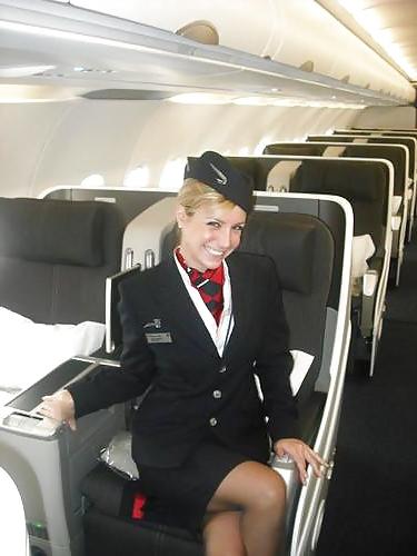25P Stewardess and Airhostess in Nylons