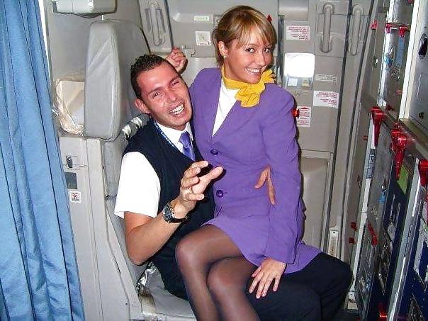 25P Stewardess and Airhostess in Nylons